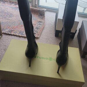 Rich Brown Leather High Heel Boots